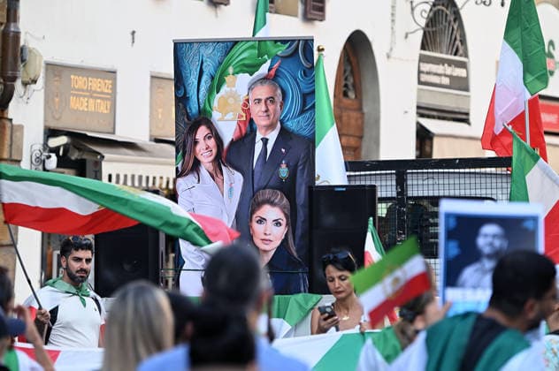 Italien, Protest gegen das Regime im Iran in Florenz