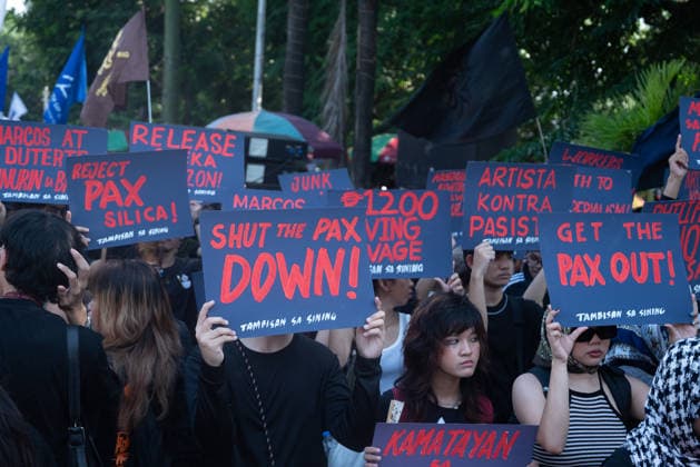 Philippinen, Demonstration gegen Marcos-Erbe in Manila