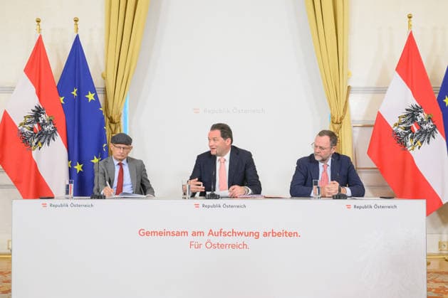 Österreich, Pressekonferenz nach Ministerrat in Wien