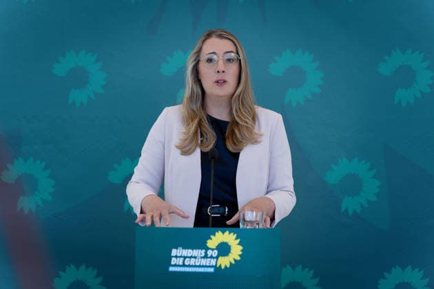 Berlin, Bündnis 90 Die Grünen Pressekonferenz mit Katharina Dröge