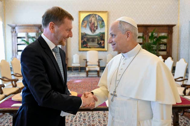 Vatikan, Papst Leo XIV. empfängt Sachsens Ministerpräsident Michael Kretschmer