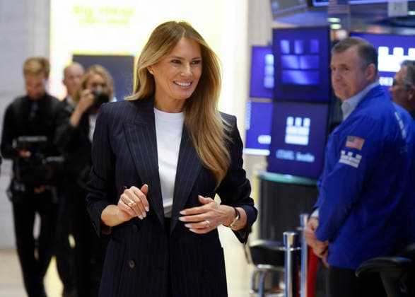 USA, Melania Trump besuch New York Stock Exchange in New York