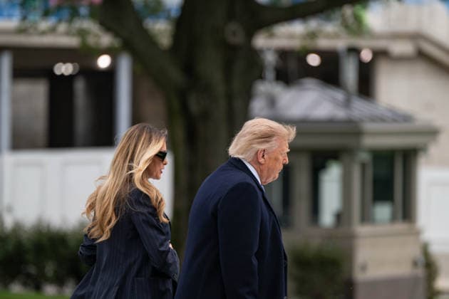 USA, Donald und Melania Trump auf dem Weg zur Joint Base Andrews