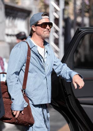San Sebastian International Film Festival, Brad Pitt und Maria Cristina vor Hotel
