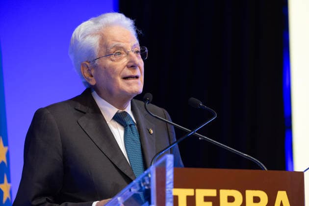 Italien, Präsident Sergio Mattarella bei Zeremonie von Terra Madre und Salone del Gusto in Turin