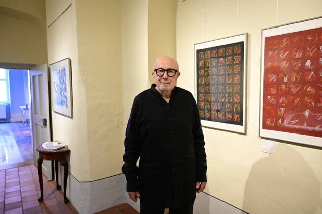 Arts, Kunst, Hans-Peter Menge bei Vernissage Zeichnungen und Druckgrafik im Graphischen Kabinett im Barockhaus in Görlitz