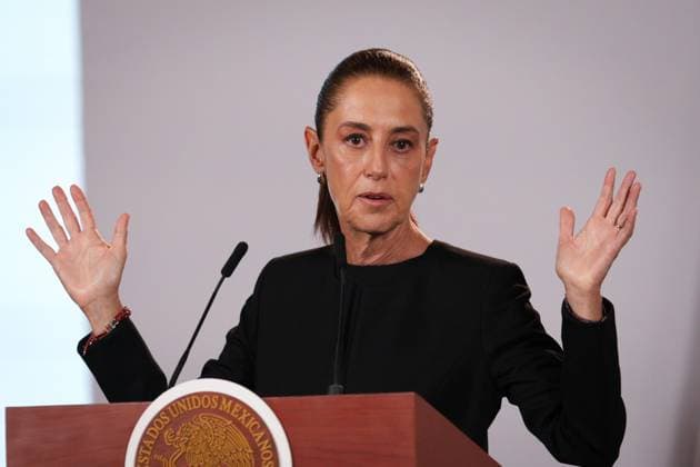 Mexiko, Claudia Sheinbaum Pressekonferenz in Mexiko-Stadt