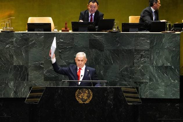 Vereinte Nationen, UN-Generalversammlung in New York, Rede von Benjamin Netanjahu