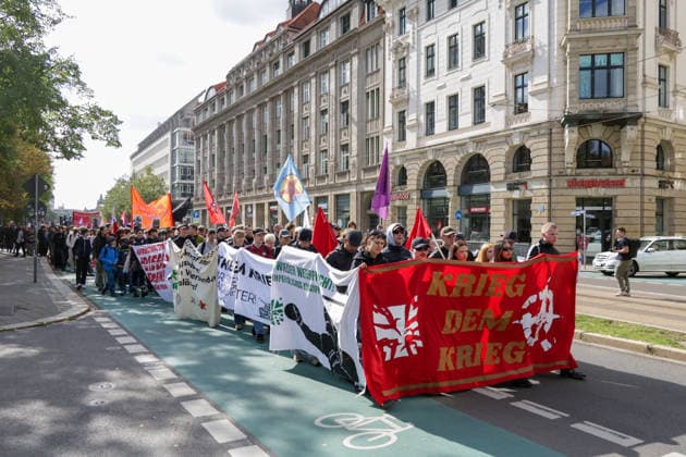 Sachsen, Schulstreik gegen Wehrpflicht in Leipzig