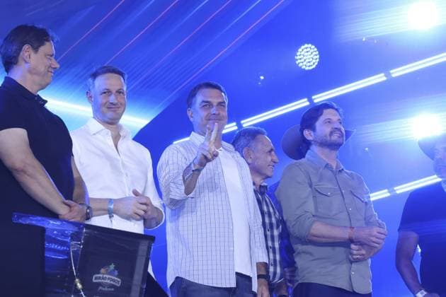 Brasilien, Flavio Bolsonaro Wahlkampf in Sao Paulo