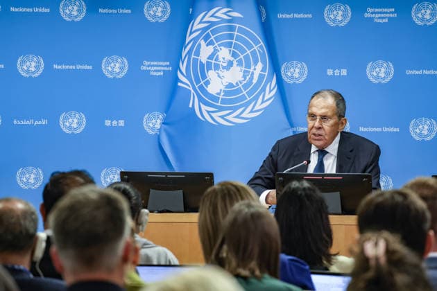 Vereinte Nationen, 81. UN-Generalversammlung in New York, Sergei Lawrow Pressekonferenz