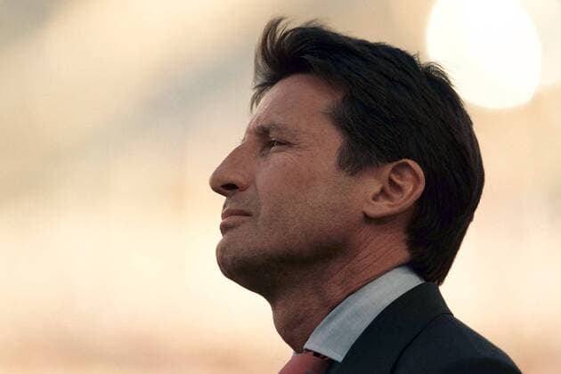 Sebastian Coe (Großbritannien) nachdenklich -  Leichtathletik OS Sommer Damen Olympische Sommerspiele 2004, Olympia, Olympiade, Spiele, Vdia Porträt Athen Nachdenklichkeit,