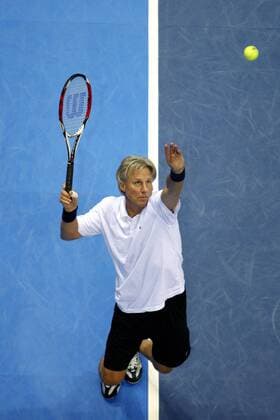 Björn Borg (Schweden) - Aufschlag - Tennis Herren Panasonic Legends Cup 2007, Legend s, ATP Senior Tour, Seniors, Seniorentour, Senioren Turnier Vdig Einzelbild Lüttich Tennis Herren Panasonic Legends Cup 2007, Legend s, ATP Senior Tour, Seniors, Seniorentour, Senioren Turnier Vdig Einzelbild Lüttich