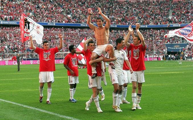 Fußball, FC Bayern München, Deutscher Meister 2006 Fussball Herren FC Bayern München - BVB Borussia Dortmund : Jubel Bayern