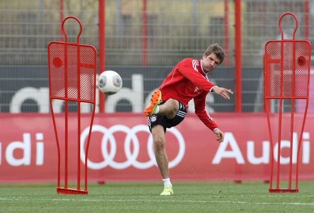 19.03.2014,FC Bayern Training, Saebenerstrasse,Muenchen, Fussball,Sport,im Thomas Mueller EP_prz