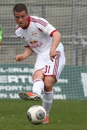 GER, 3.FBL, SpVgg Unterhaching vs. RB Leipzig 22.03.2014, Alpenbauer Sportpark, München, GER, 3.FBL, SpVgg Unterhaching vs.RB Leipzig, im Bild Diego Demme (RB Leipzig 31). nphxRMG