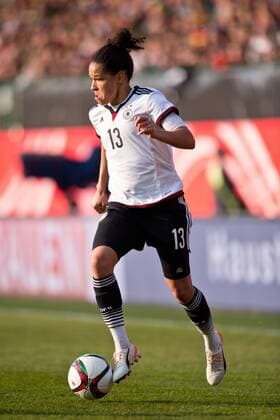 Celia SASIC (GER) Fussball Frauen Laenderspiel: Deutschland - Brasilien in Fuerth, Deutschland am 08.04.2015,