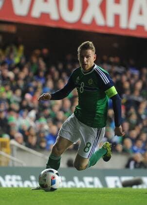 International Friendly Länderspiel Northern Ireland vs Latvia International Friendly Northern Ireland vs Latvia Belfast 13 th November 2015 Steven Davis attack for Northern Ireland