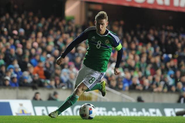International Friendly Länderspiel Northern Ireland vs Latvia International Friendly Northern Ireland vs Latvia Belfast 13 th November 2015 Steven Davis attack for Northern Ireland