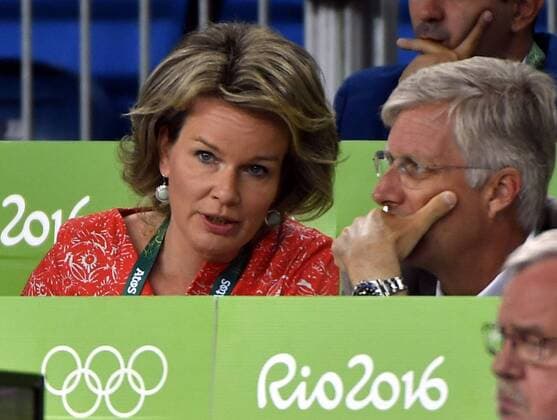 Queen Mathilde of Belgium and King Philippe - Filip of Belgium pictured during the women s -48kg judo competition at the 2016 Olympic Games Olympische Spiele Olympia OS in Rio, Saturday 06 August 2016, in Rio, Brazil. ERICxLALMAND  x04904823x