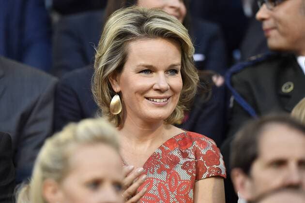 Queen Mathilde of Belgium pictured during the 2016 edition of the AG Insurance Memorial Van Damme IAAF Diamond League athletics meeting, Friday 09 September 2016 in Brussels. NICOLASxLAMBERT  x04927420x