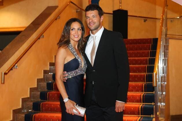 Michael Ballack (GER) mit Freundin Natacha Tannous - Roter Teppich im Hotel The Westin Leipzig zur 9. GRK Golf Charity Masters - Fotografiert am 27.08.2016