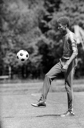WM 1974, Nationalmannschaft Haiti in der Sportschule Grünwald, Ernst Jean Joseph