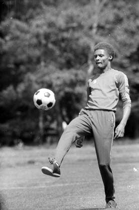WM 1974, Nationalmannschaft Haiti in der Sportschule Grünwald, Ernst Jean Joseph
