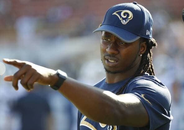 August 12, 2017 - Los Angeles, CA, USA - LOS ANGELES, CA - AUGUST 12, 2017 - Los Angeles Rams cornerback Sammy Watkins looks on before a game against the Dallas Cowboys at the Los Angeles Memorial Coliseum. NFL American Football Herren USA Preseason 2017: Rams 13:10 Cowboys - ZUMAs44_ 20170812_zaf_s44_010 Copyright: xK.C.xAlfredx