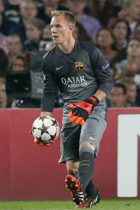 BARCELONA, , 21-10-2014, Stadion Nou Camp, seizoen 2014 - 2015 . Groepsfase Champions League FC Barcelona Barca - Ajax 3-1. Marc Andre ter Stegen barcelona - ajax