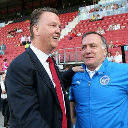 ALKMAAR - 10-05-08 - AZ - Zenit, Dick Advocaat (R), Louis van Gaal (L). Advocaat en van Gaal