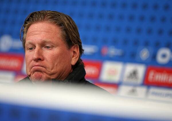 Themen der Woche - SPORT 20.01.2018, Fussball 1. Bundesliga 2017 2018, 19. Spieltag, Hamburger SV - 1. FC Köln, im Volksparkstadion Hamburg. Trainer Markus Gisdol (Hamburg) auf der Pressekonferenz nach dem Spiel