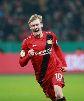 Bilder des Tages - SPORT Bayer 04 Leverkusen vs. SV Werder Bremen DFB Pokal Julian Brandt (Bayer) Jubel 2:2 Ausgleich 06.02.2018