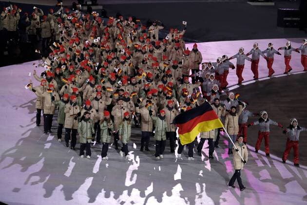 PyeongChang 2018 - Highlights der Olympischen Spiele Bilder des Tages - SPORT Eric FRENZEL Team Deutschland Opening Ceremony Eroeffnung Olympic Wintergames 2018 Pyeongchang South Korea Olympische Winterspiele 2018 Pyeongchang 08.Februar 2018