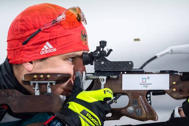 Themen der Woche - SPORT Olympia-Bilder des Tages - SPORT PyeongChang 2018 - Biathlon, 15km Massenstart Herren 180218 Arnd Peiffer of Germany prior the men s 12.5 km Pursuit during day nine of the 2018 Winter Olympics on February 18, 2018 in Pyeongchang. Photo: Carl Sandin BILDBYRN kod CS 57999_305 Copyright: CARLxSANDIN BB180218CS093