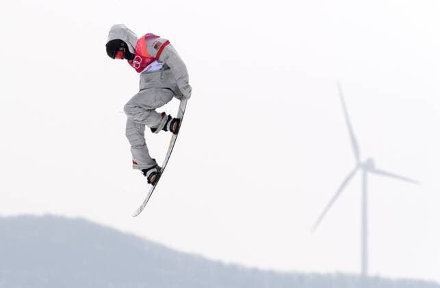 PyeongChang 2018 - Highlights der Olympischen Spiele Olympia-Bilder des Tages 180224 Kyle Mack of USA competes in the Men s Snowboard Big Air during day fifteen of the 2018 Winter Olympics on February 24, 2018 in Pyeongchang. Photo: Carl Sandin BILDBYRAN kod CS 579099_320 Copyright: CARLxSANDIN BB180224CS023