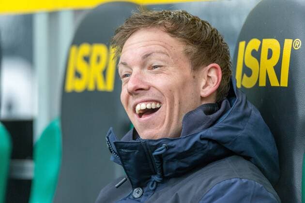 Themen der Woche - SPORT Bilder des Tages SPORT Cheftrainer Julian Nagelsmann (Hoffenheim) lacht beim Spiel Borussia Moenchengladbach vs. TSG 1899 Hoffenheim, Fussball, 1. Bundesliga, 17.03.2018 Moenchengladbach Copyright: xMarioxHommesx Eibner-Pressefotox EP_mhs