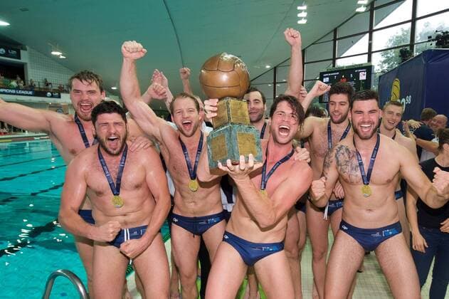 Themen der Woche - SPORT KW22 Bilder des Tages - SPORT Wasserball Hannover 02.06.2018 DWL 1. Bundesliga Saison 2017 2018 Playoffs Finale Spiel 5 Waspo 98 Hannover - Wasserfreunde Spandau 04 Hannover ist Deutscher Meister Jubel