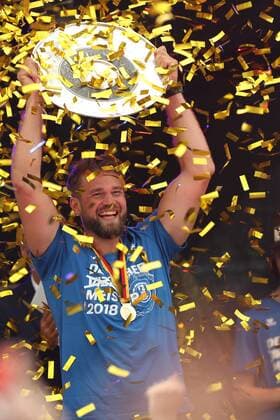 Themen der Woche - SPORT KW22 Bilder des Tages - SPORT SG Flensburg-Handewitt - Frisch auf Goeppingen, Handball; Flensburg, 03.06.18 Flensburg, 03.06.18, Handball, Bundesliga, Saison 2017 2018, SG Flensburg-Handewitt - Frisch auf Goeppingen : Verabschiedung und Feier