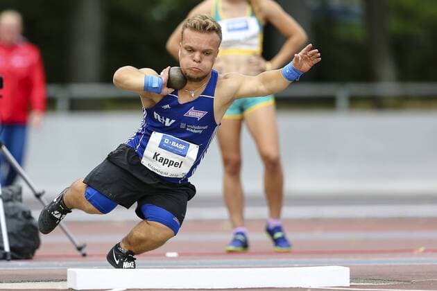 Themen der Woche - SPORT KW25 Bilder des Tages - SPORT BAUHAUS Junioren-Gala; Mannheim, 23.06.2018 Niko Kappel (GER VfL Sindelfingen), BAUHAUS Junioren-Gala am 23.06.18 im Michael-Hoffmann-Stadion in Mannheim (Deutschland).