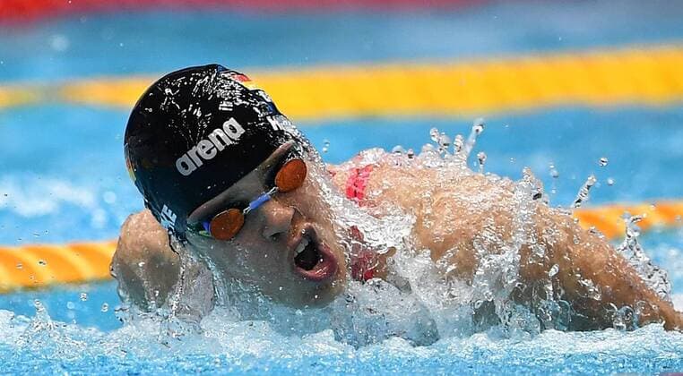 Sport Themen der Woche KW29 Sport Bilder des Tages Franziska Hentke (SC Magdeburg), gewinnt die 200m Butterfly 130. Internationale Deutsche Meisterschaften im Schwimmen Berlin 2018 swiming, Schwimmen, DM, Internationale Meisterschaften Berlin, 19.7.2018 Velodrom