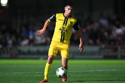 Fußball Regionalliga Staffel West 13. Spieltag SC Verl - Alemannia Aachen am 12.10.2018 in der Sportclub Arena in Verl Steven Rakk ( Aachen )