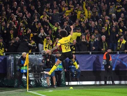 Sport Themen der Woche KW43 Sport Bilder des Tages 24.10.2018, Fussball, UEFA Champions League, Saison 2018 2019, Vorrunde, 3. Spieltag, Borussia Dortmund - Atletico Madrid, Jubel Axel Witsel (Borussia Dortmund)