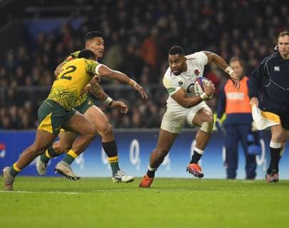 November 25, 2018 - London, England, United Kingdom - England s Joe Cokanasiga seen in action during the England v Australia Quilter Internationals at the Twickenham in London. England Vs Australia Rugby in London, UK - 25 Nov 2018 - ZUMAs197 87038566st Copyright: xGrahamxGlendinningx