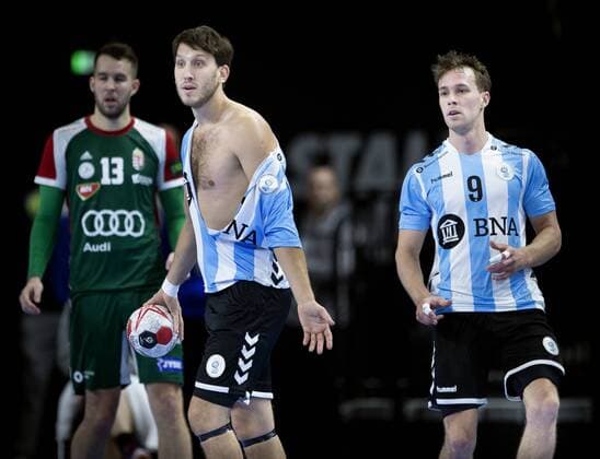 Sport Themen der Woche KW02 Sport Bilder des Tages Handball WM, Argentinien - Ungarn Juan Pablo Fernandez of Argentina during the men s IHF Handball World Championship WM Weltmeisterschaft match in Group D between Argentina-Hungary in Copenhagen , Denmark, on Friday, Jan. 11, 2019.. , Copenhagen Denmark Copyright: Scanpix LiselottexSabroex COP101 spdk20190111-194450-L