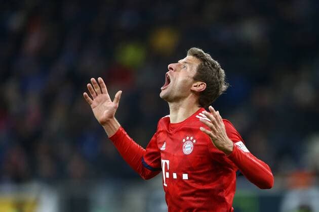 Sport Themen der Woche KW03 Sport Bilder des Tages Thomas Mueller (FC Bayern Muenchen) hadert mit sich, TSG 1899 Hoffenheim vs FC Bayern Muenchen, Fussball, 1. Bundesliga, 18.01.2019 DFL regulations prohibit any use of photographs as image sequences and or quasi-video. TSG 1899 Hoffenheim vs FC Bayern Muenchen, Fussball, 1. Bundesliga, 18.01.2019 Hoffenheim Copyright: xEIBNER AlexanderxNeisx EP_ANS