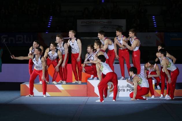 Sport Themen der Woche KW11 Sport Bilder des Tages Winners: GER, RUS, JPN - after team-challenge final at 2019 DTB-Cup in Stuttgart; 17 03 2019;