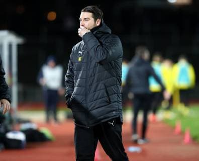 Freitag 08.03.2019, Saison 2018 19, 24. Spieltag der Regionalliga West, BVB 09 Borussia Dortmund II - SV Rödinghausen 1970, Alen Terzic (Trainer, BVB II) fasst sich an die Nase