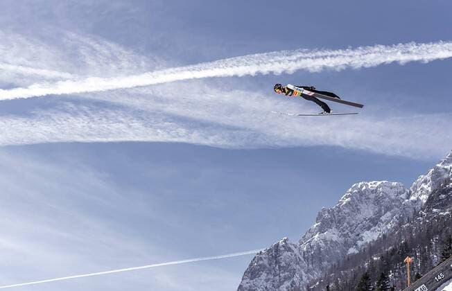 Sport Themen der Woche KW12 Sport Bilder des Tages 21.03.2019, Planica, Ratece, SLO, FIS Weltcup Ski Sprung, Skiflug, Qualifikation, Einzelbewerb, Finale, im Bild Ryoyu Kobayashi (JPN) Ryoyu Kobayashi of Japan during a qualification of the Ski Flying Hill individual competition of the FIS Ski jumping Skispringen Ski nordisch World Cup Final 2019 at Planica in Ratece, Slovenia on 2019 03 21. Ratece