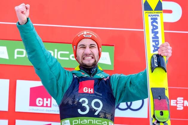 Sport Themen der Woche KW12 Sport Bilder des Tages FIS Skisprung Weltcup 2019. 35th World Cup Competition in Planica Slowenien. Markus Eisenbichler (GER) am 22.03.2019. FIS Ski jumping Skispringen Ski nordisch World Cup